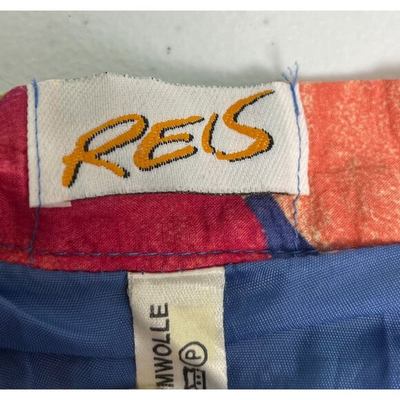 REIS Wearable Art Fruit Pleated A-Line Skirt Women's S Colorful Zip Pocket Lined - Picture 3 of 5